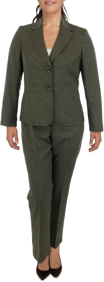 Le Suit Women's Glazed Melange Seamed Pant Suit with India | Ubuy