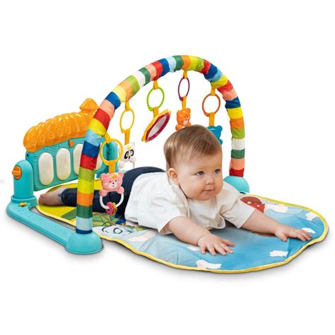 KAVIKAZ Baby Bedding Fitness Rack with Musical Piano Keyboard Hanging ...