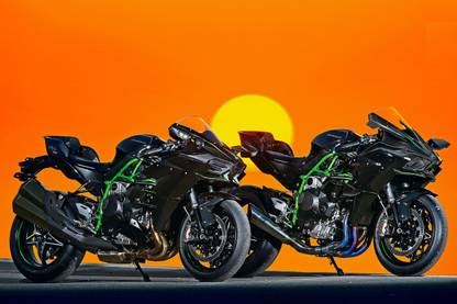 Kawasaki Ninja H2R Super Bike Matte Finish Poster Paper Print - Sports ...