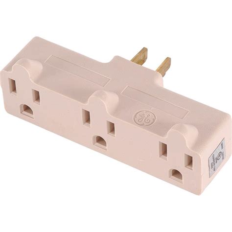 GE 15 Amp 125-Volt AC 3-Outlet Heavy Duty Adapter, Ivory-54203 - The ...