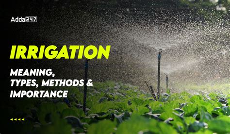 Types Of Irrigation Methods