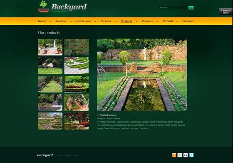 BACK YARD后院-郁郁葱葱的园林绿化公司网站页面设计 - 网页设计