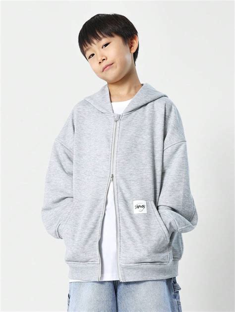 SUMWON Comfortable Full-Zip Youth Hoodie Athleisure Sweatshirt Classic ...