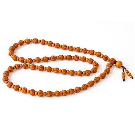 RDK YSK Handicrafts 8mm Sandalwood Beads with Mukhi Rudraksha Mala ...