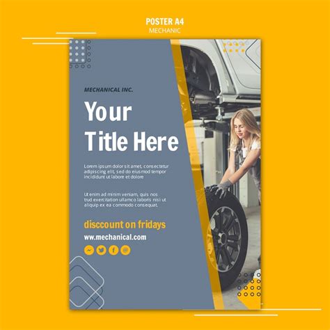 Car service poster PSD, High Quality Free PSD Templates for Download ...