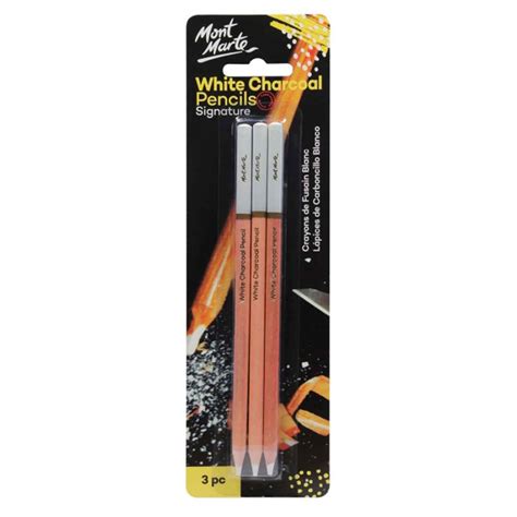 Buy Mont Marte Signature White Charcoal Pencils 3PC Online | Carrefour ...