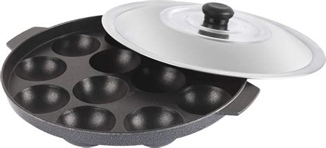 Buy Cello Non-Stick 12 Cavity Appam Patra with Stainless Steel Lid ...
