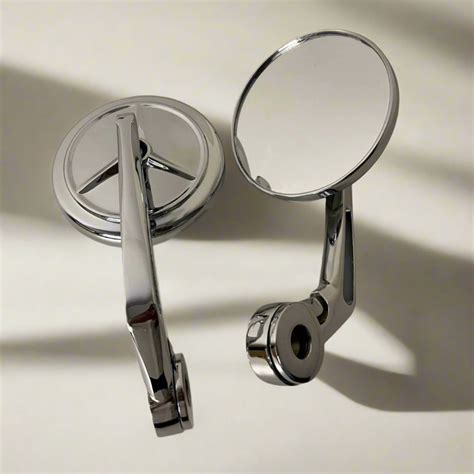 Merc Edition | Chrome Handle Bar End Side Mirror For Royal Enfiled Cla ...