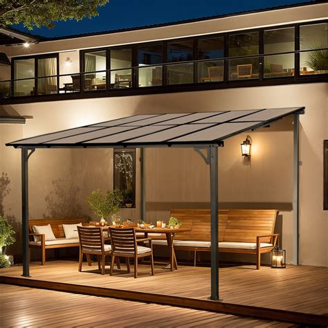 Ktaxon 10' x 10' Gazebo for Patio, Large Wall-Mounted Heavy Duty ...