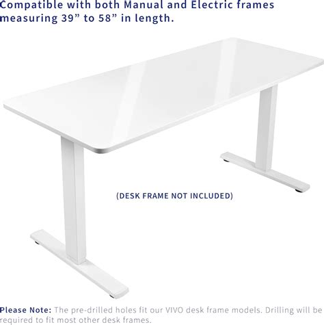 Buy VIVO Dry Erase 60 x 24 inch Universal Solid One-Piece Table Top for ...