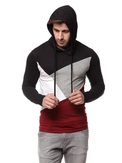 GRITSTONES Men's Plain Slim Fit T-Shirt (GSHDTSHT1287BLKMRN_L(42)_Black ...