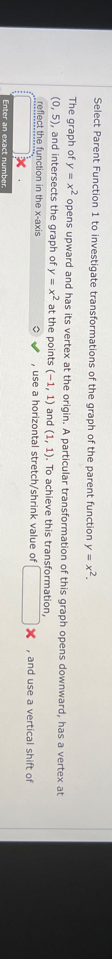 Image result for Parent Function Algebra 2 Graph Each Function by Using an X Y Table