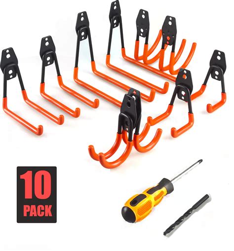 QCU Garage Hooks - Garage Organization - Wall Hook - Garage Organizers ...