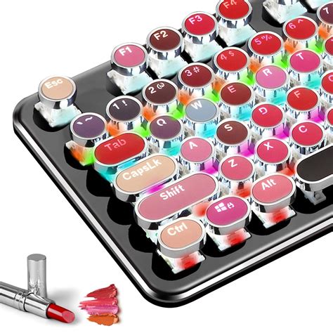 Amazon.in: Buy Basaltech Keyboard Typewriter Style with Rainbow LED ...