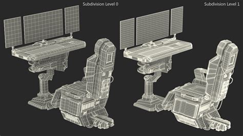 3D Sci-fi Computer and Pilot Chair | 3D Molier International