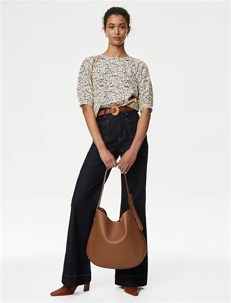 Buy Modal Blend Printed Puff Sleeve Blouse at Marks & Spencer