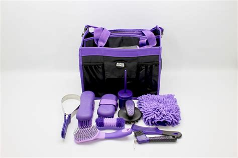 11 piece Mega Wet/Dry Horse Grooming Kit-Purple - Super Horse Saddlery