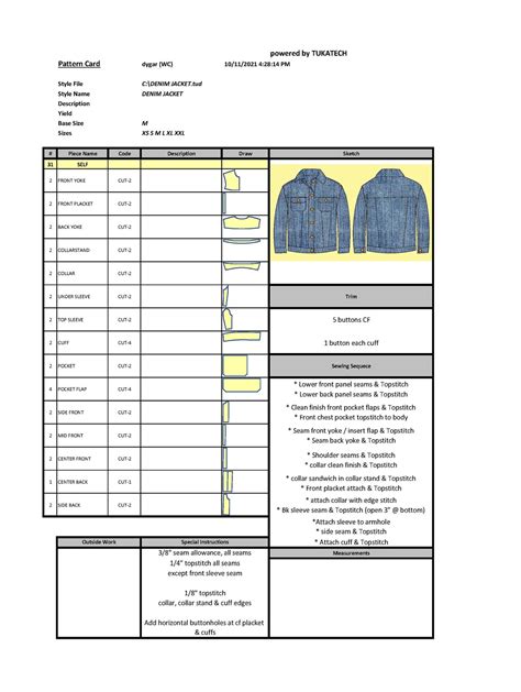 Image result for Pattern for Making Denim Jacket