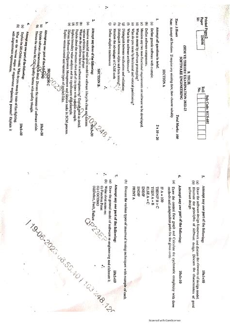AKTU 2023 KCS 601 - B.tech - Studocu