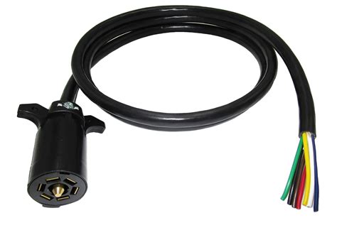 Buy POLLAK 7 Way Trailer Plug Extension Wire Cable Cord Connector ...