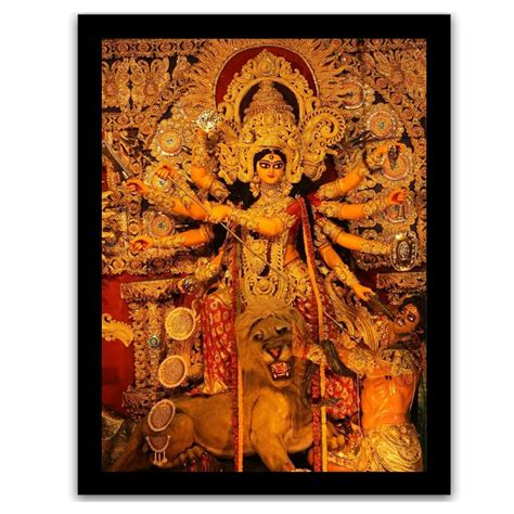 T-H-E-C-L-O-S-E-T Maa Durga Photo Frame, 9" x 11" inches, Polystyrene ...