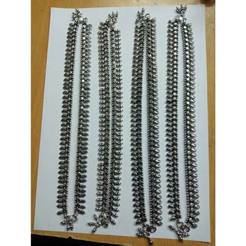 Buy quality 92.5 Sterling Silver 3(Three) Line Payal Ms-3389 in Rajkot