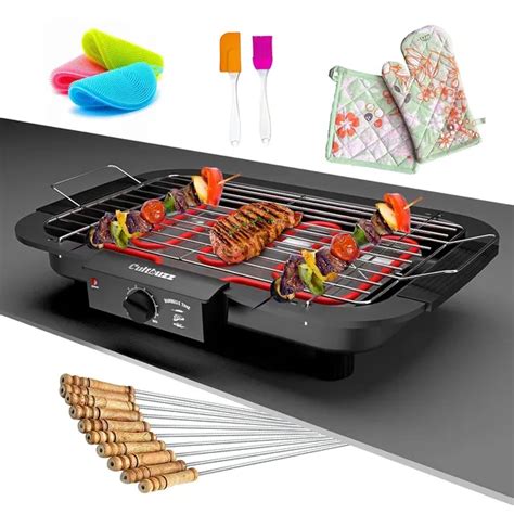 Apsara kitchenware Black Smokeless Portable Electric Barbeque Grill ...