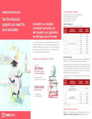 Fillable Online CIMB EDUCATION LOAN Fax Email Print - pdfFiller