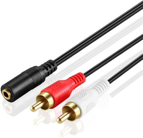3.5mm to RCA Stereo Audio Cable Adapter - 3.5mm Female to Stereo RCA ...