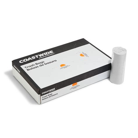 Coastwide Professional™ 60 Gallon Trash Bag with 30% PCR, 38" x 58 ...