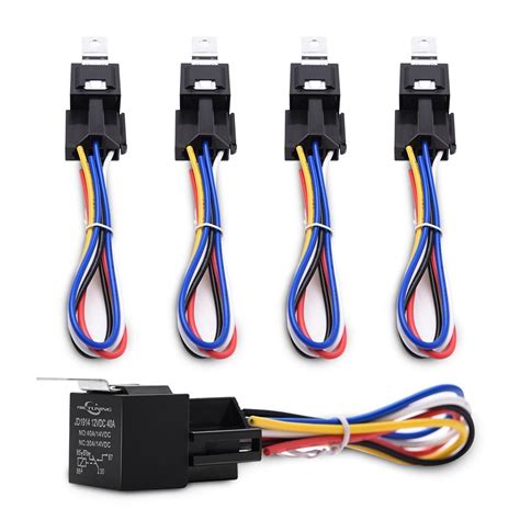 Buy MICTUNING Relay Harness,Relay Holder 30/40A SPDT Relay 12V 5-Prong ...