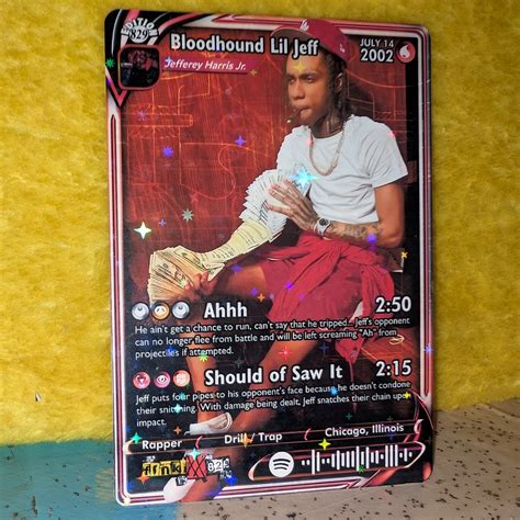 Bloodhound Lil Jeff Holographic Trading Card - frnkiXX.829