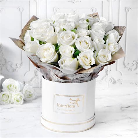 Heavenly 35 White Roses Hand Tied: Order Sympathy Flowers Online ...