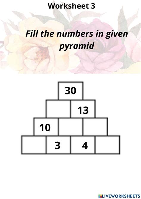 Number Pyramids Worksheet 的图像结果