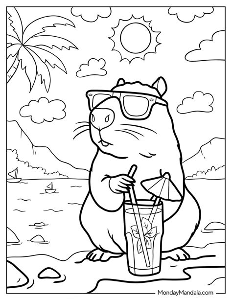 40 Capybara Coloring Pages (Free PDF Printables)