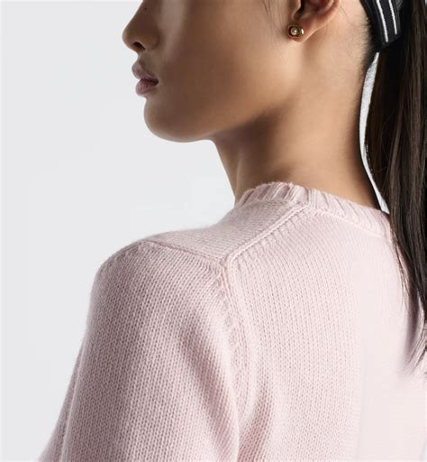 Short-Sleeved Sweater Pink Cashmere Knit | DIOR
