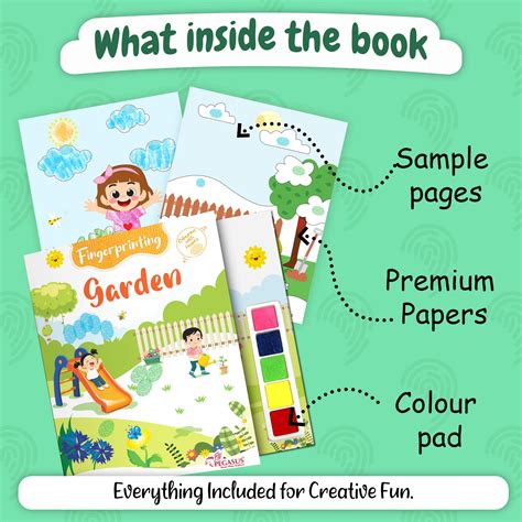 Fingerprinting Garden –Creative Art and Craft Activity Book for Kids ...