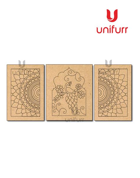 Peacock Wall Art - Lipan Pre-marked MDF – Unifurr