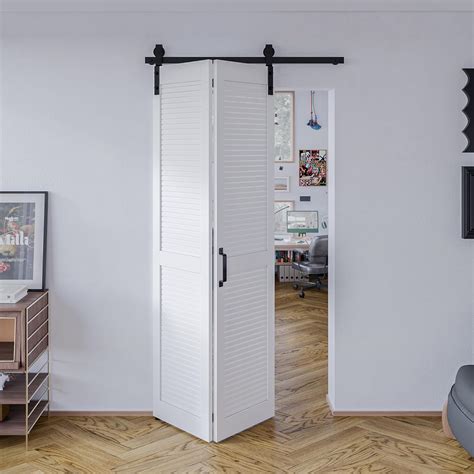 Amazon.com: Lakenyon 36in x 84in Bifold Sliding Barn Door, Folding ...