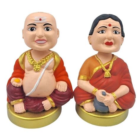 Grandpa n Grandma Figurine Set – HandPainted Home Décor – Geekmonkey