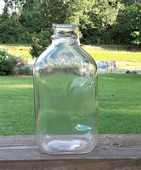 Half Gallon Of Milk Glass