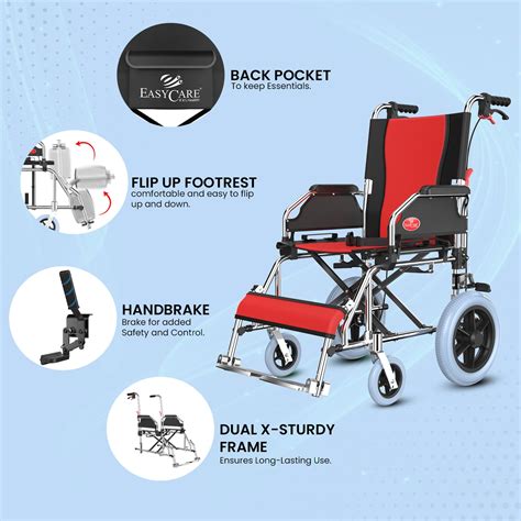 Foldable Aluminum Wheelchair with 12” Wheels | EASYCARE India ...
