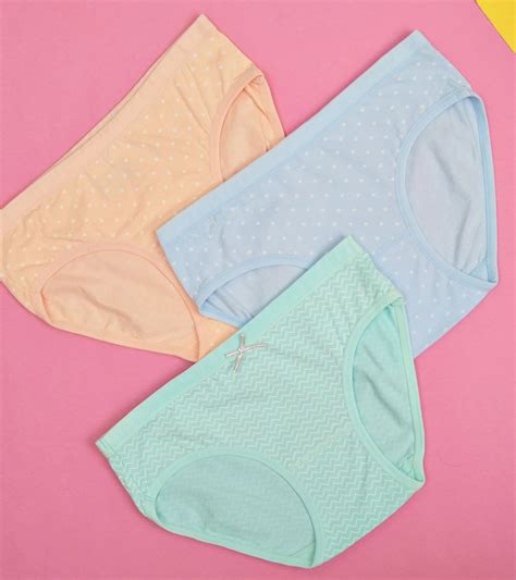Premsons® Set of 3 Girls’ Cotton Underwear – Assorted Colours, Everyda