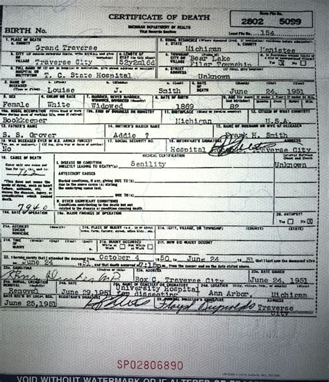 Journey to the Past: Louise Glover Smith Dies at Traverse City State ...