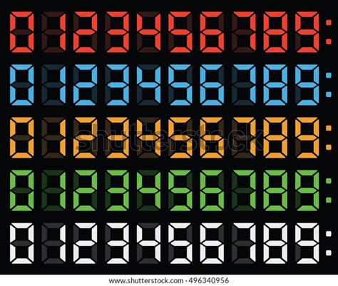 Image result for LED Digital Clock Numbers