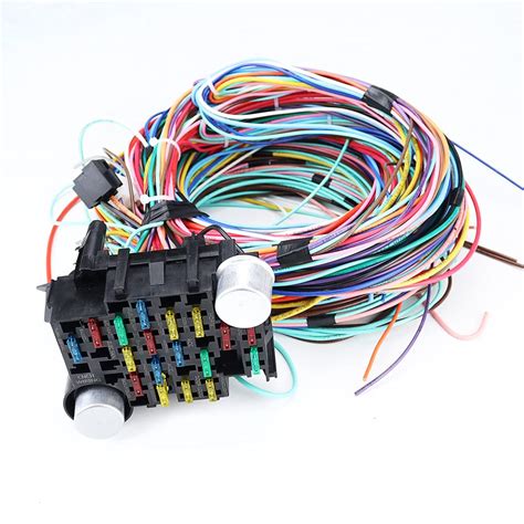 Buy Wiring Harness KIT 21 Circuit Long Wires Standard Color Wiring ...