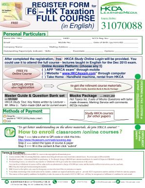 Fillable Online F6 Materials Form REGISTER FORM HK Taxation nlineStudy ...