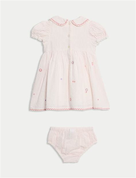 Buy 2pc Pure Cotton Embroidered Outfit (0-6 Yrs) at Marks & Spencer