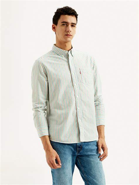 Men's Striped Slim Fit Oxford Shirt – Levis India Store