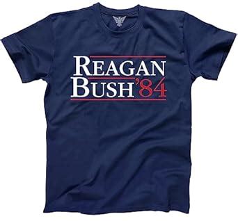 GunShowTees Men's Reagan Bush 84 Vintage Republican GOP Campaign Shirt ...